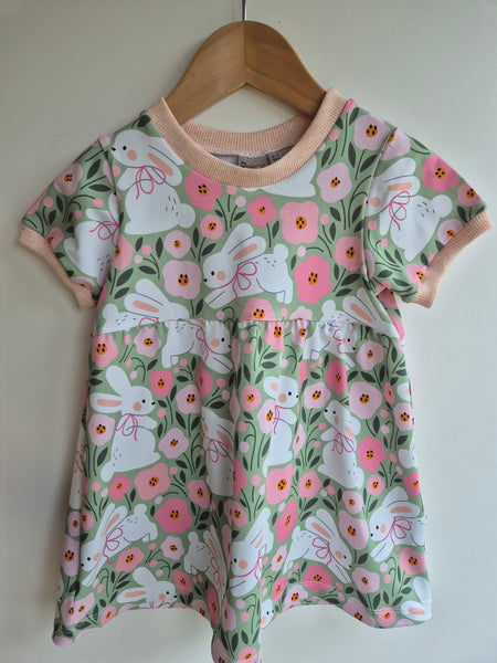 Organic Floral Rabbit Dress