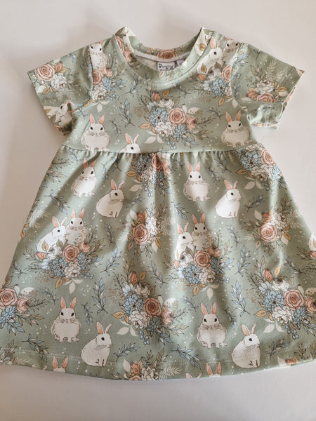 Organic Mint Rabbit Dress