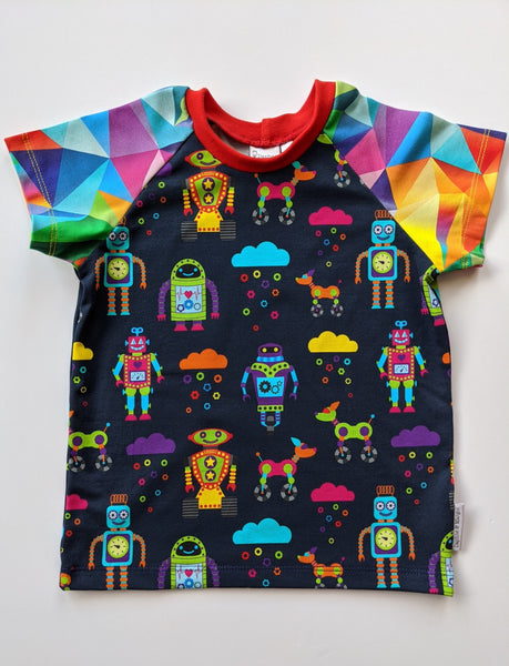 Organic Rainbow Robot T-shirt
